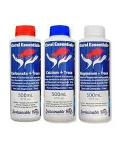 Coral Essentials Primary Care Kit 500ml SET (Carbonate+, Calcium+, Magnesium+)