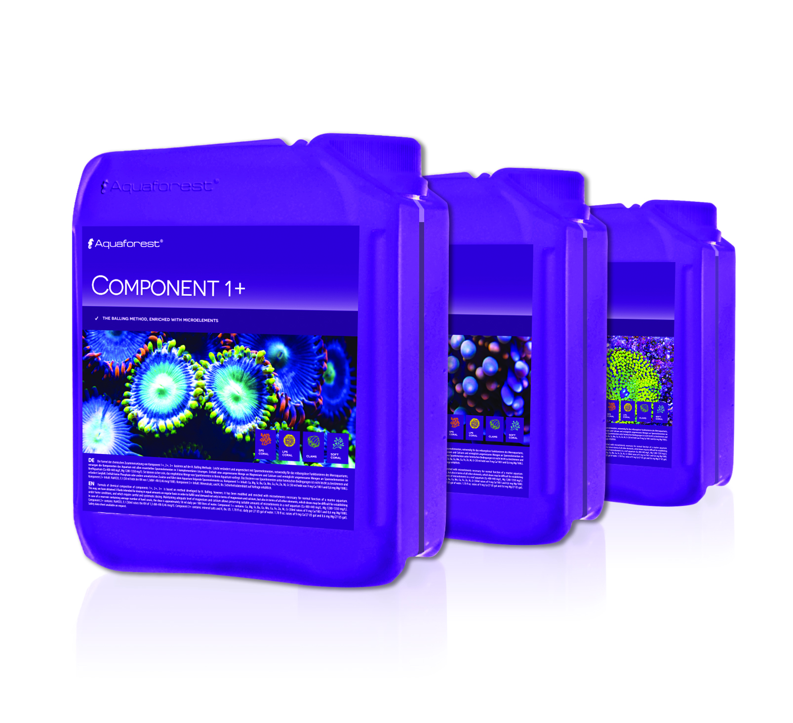 Aquaforest Components 1+, 2+, 3+ (3 x 5 Litre) | Finest Aquatics